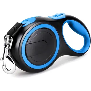 Retractable Dog Leash 26 Ft, Dog Retractable Leash for Small Medium Larger Dogs Up to 110 Lbs, 1 Button Break & Lock, 360 Tangle-Free, Heavy Duty Long Dog Lead for  Running Walking