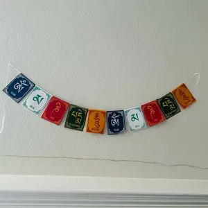 Om Ma Ni Padme Hum Velvet prayer flag