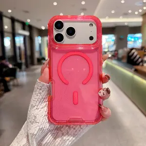 # SummerVibes Glitter Clear Glitter MagSafe Case for iPhone 12, 13, 14, 15, 16, 17 Pro Max Plus - Anti-drop, shockproof protective accessory, easy to install on your smartphone