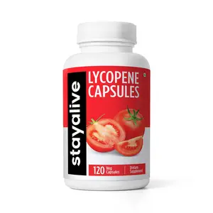 STAY ALIVE Lycopene Capsules, 60mg Natural Tomato Extract Powder, 120 Pills, Vegan, Non-GMO & Gluten-Free Carotenoid Supplement