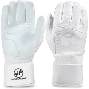 HANDLANDY Baseball Batting Gloves for Men & Women, Breathable Softball Batting Gloves with Long Cuff for Adult