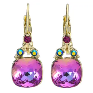 Victorian Mystic Garden Leverback Earrings (Goldtone)