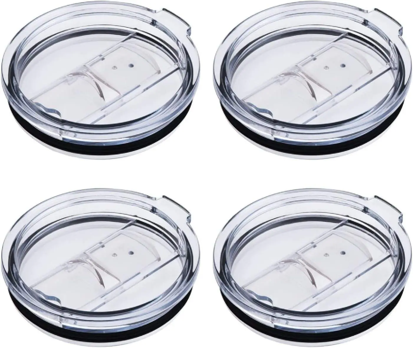 30 Oz Tumbler Lids, 4 Pcs Replacement Spill-Proof Splash Resistant Travel Yeti Tumbler Lid Fits for Diameter 3.62 Inch Yeti Tumbler Cups
