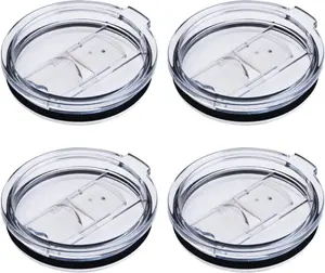30 Oz Tumbler Lids, 4 Pcs Replacement Spill-Proof Splash Resistant Travel Yeti Tumbler Lid Fits for Diameter 3.62 Inch Yeti Tumbler Cups