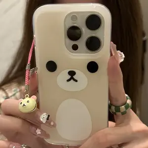 Phone case Cover suitable for iPhone | Cartoon Bear | Same Bear Pendant | Gift | Phone Case 11 12 13 14 15 16 17 Pro Max Accessories