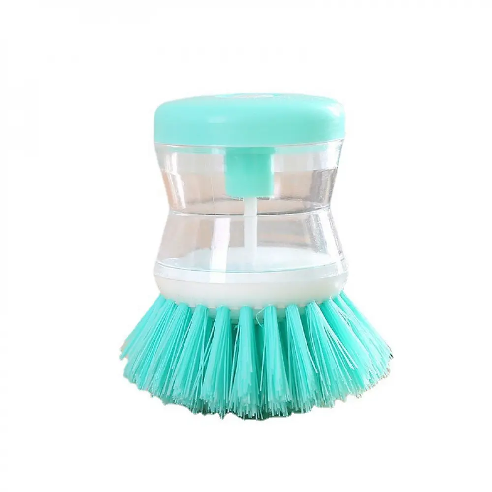 Automatic Liquid-Dispensing Brush, PP Plastic Brush Pot with PP+Filament, Home Care Stain Remover Cleaning Tool