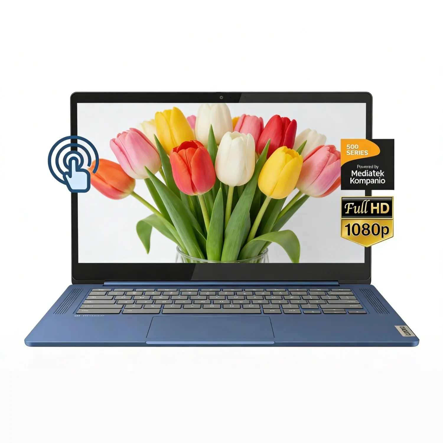 Lenovo Slim 3 Chromebook Laptop, 14" FHD Touchscreen Computer, 8-Core MediaTek Kompanio 520 Processor, 4GB RAM, 64GB Storage, Wi-Fi 6, Webcam, Chrome OS