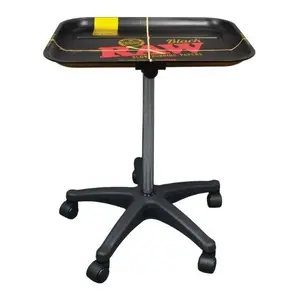 RAW Rolling Table (Black XXL Tray with Adjustable Height)
