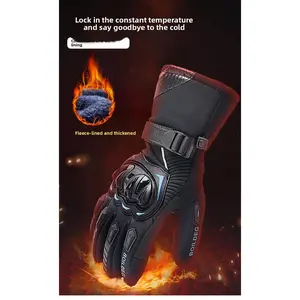 Winter motorcycle riding gloves outdoor touch screen shock absorption night riding reflective strip anti-drop off-road road bike gloves