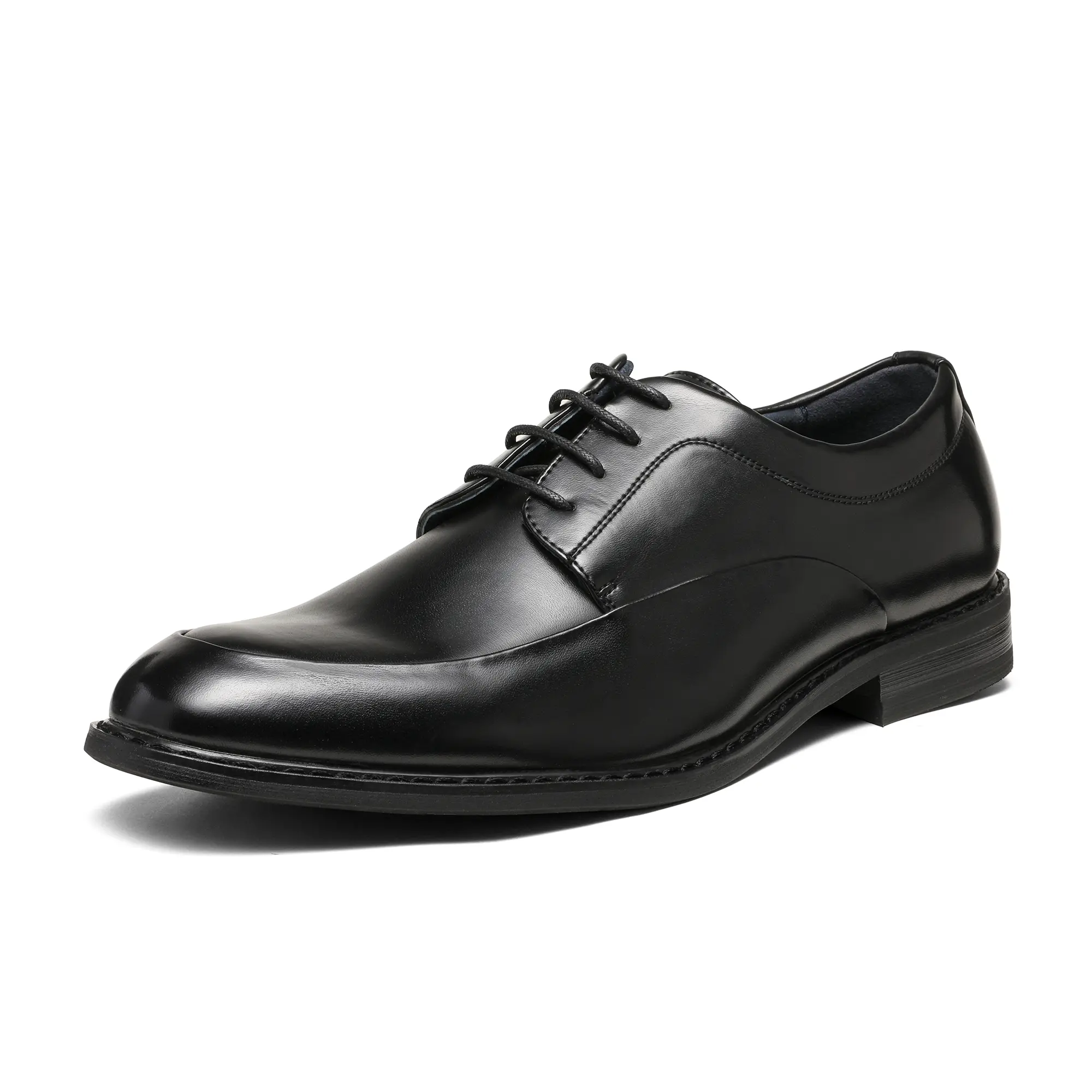 【BRUNO MARC Anniversary】 Men's Premium Closed Leather Lace-Up Oxfords, Classic Black Men's Oxfords, Rubber Sole Formal Footwear, Classic Men's Oxfords tiktokshopbacktoschool