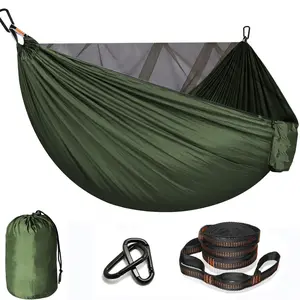Mountain Mosquito Net Hammock 2-In-1, Durable Mountain Rope, Tree Straps, D-Ring Hooks, Outdoor Camping Hiking