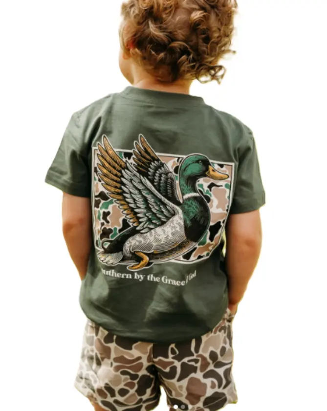 (Back side) YOUTH & ADULT duck southern drawl shirt, toddler boy clothing, toddler girl clothing, boy clothes, dad shirts, country boy clothes