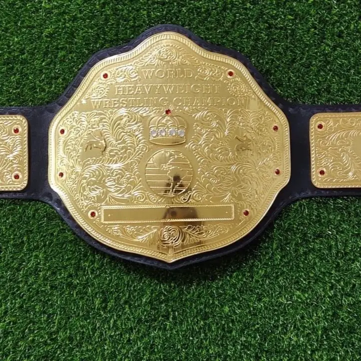 Big Gold Heavyweight Championship zinc Belt Wrestling Replica Adult 4MM Brass with  belt bag
