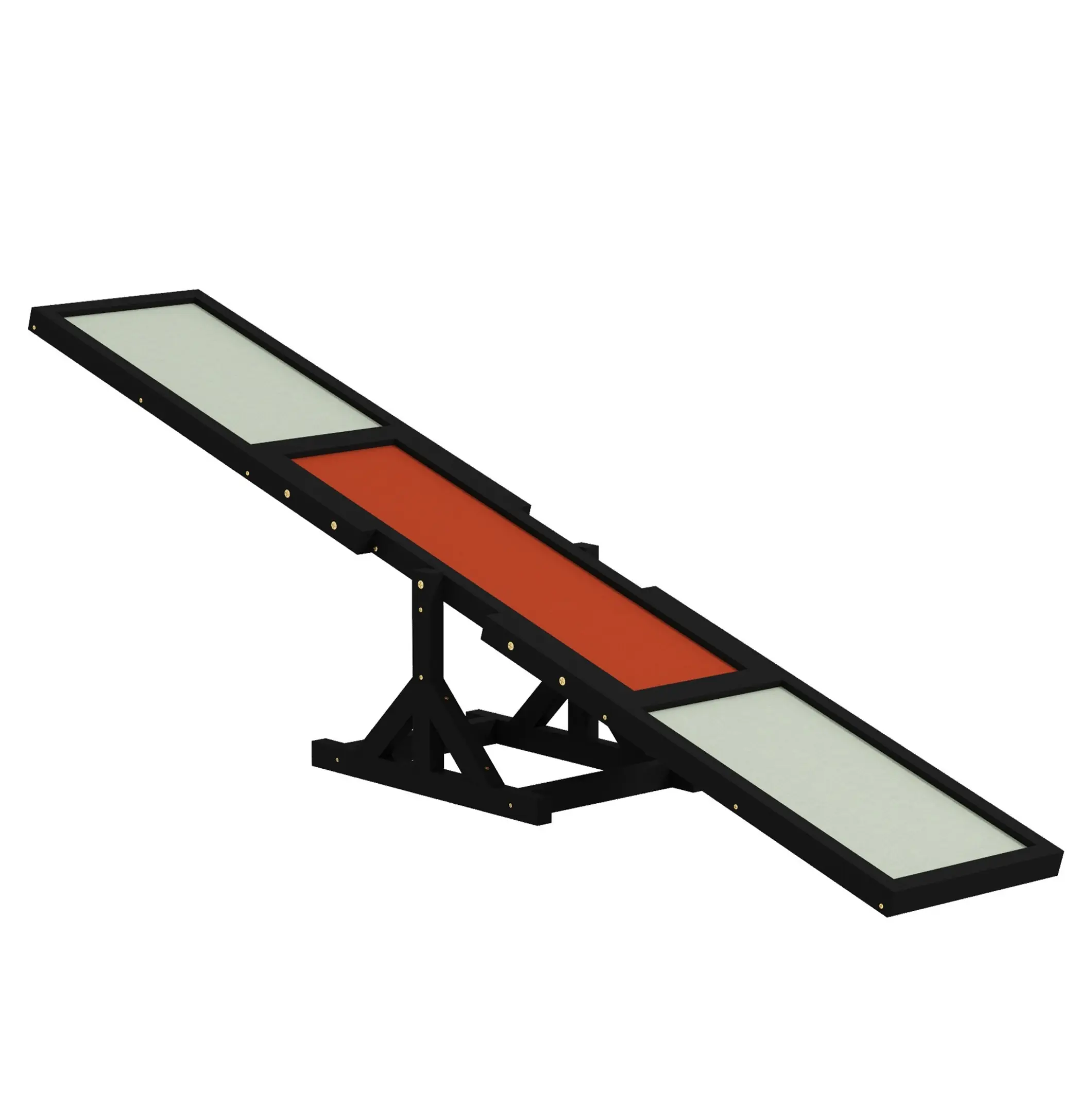 PawHut Wooden Dog Agility Seesaw - 70.75in L x 11.75in W x 11.75in H Pet Training Equipment, 71in Run Game Toy, Weatherproof, All Seasons, Black, Supports Up to 110 lbs, Confidence Boost, Coordination Gain, Solid Build, Exercise, Build Confidence
