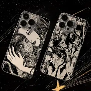 Unique Artistic Design Phone Case J-Junji Ito Horror  T-Tomie Y2K Gothic Phone Case for IPhone 17 16 15 14 13 12 11 Pro Max Plus Air Clear Soft TPU Protective Drop-proof Retro Stylish Christmas Gift