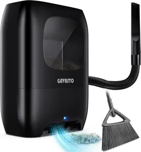 Pro Touchless Vacuum Automatic Dustpan - Ultra Fast & Powerful - Great for Sweeping Salon Pet Hair Food Dirt Kitchen, Canister Vacuum Cleaner Trash Can, Bagless, Auto Sensors, 1500 Watt-Black
