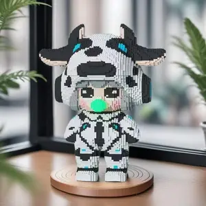 Cow Design, Creative Design Building Blocks, DIY Building Model, Educational Assembly Toy for Teenager & Adults, Home Decoration Ornaments