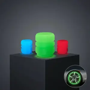 Luminous Car Tire Valve Cap, Glow in the Dark Car Tire Valve Stem Cover, Fluorescent Tire Valve Stem Cover, Car Exterior Accessories, Car Parts