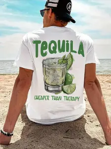 TEQUILA Unisex T-shirt Spring Summer Short Sleeve Crew Neck Graphic Tops Women Men Essentials Gift for Her/him