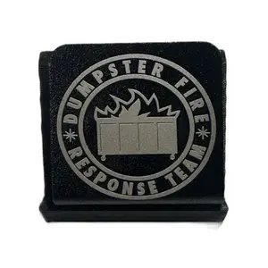 Anodized Aluminum Metal Brim Hat Clip, Dumpster fire Response team