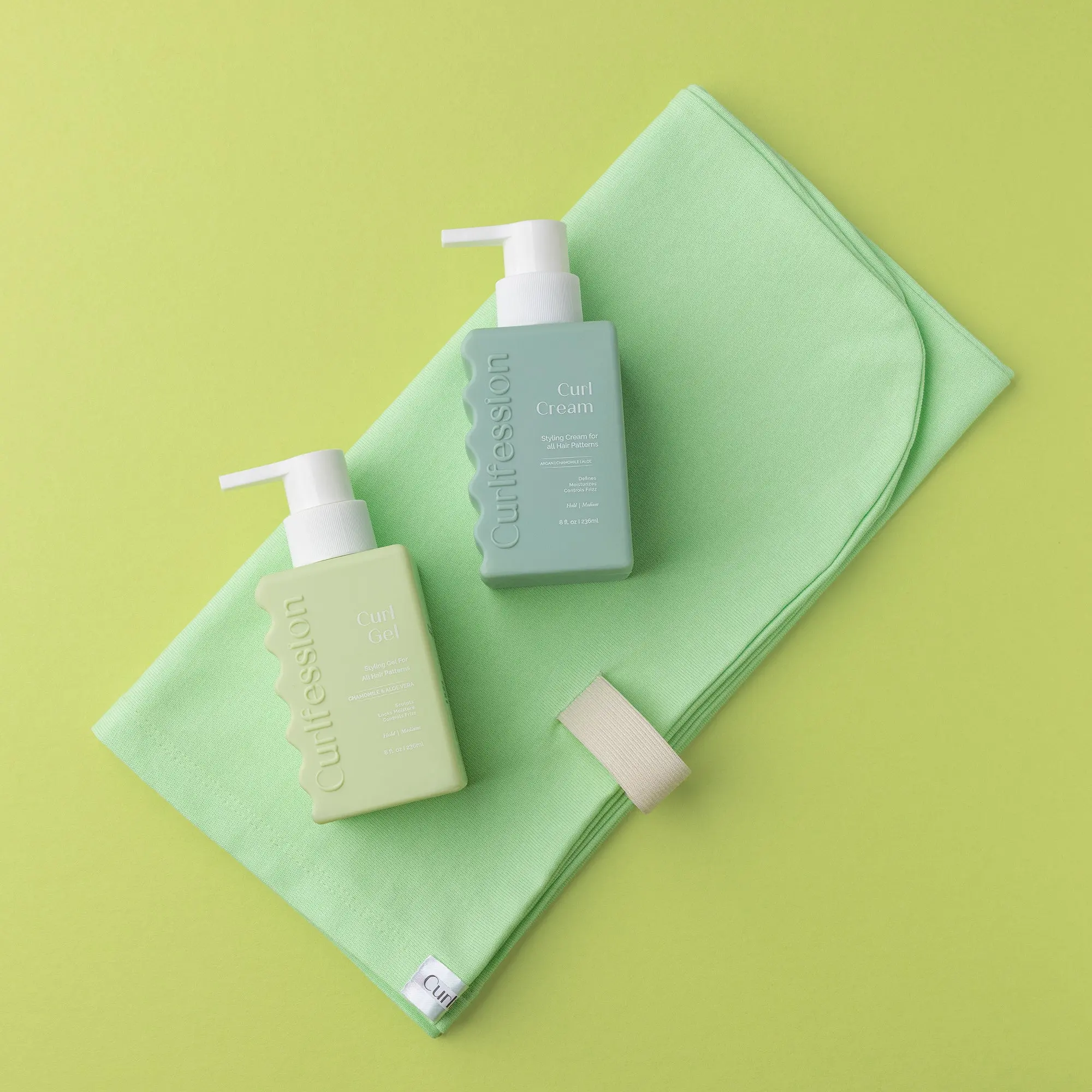 Hydrating Curl Gel & Cream Duo & Turban-Towel Combo