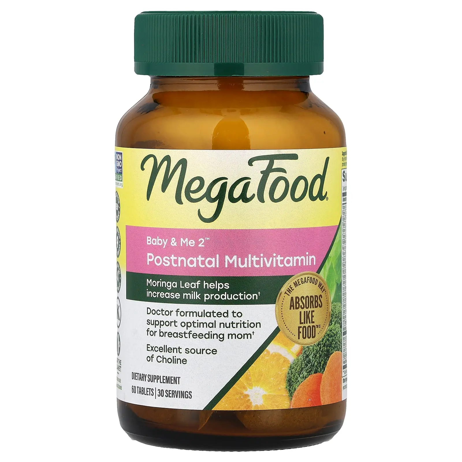 MegaFood Baby & Me 2™, Postnatal Multivitamin, 60 Tablets