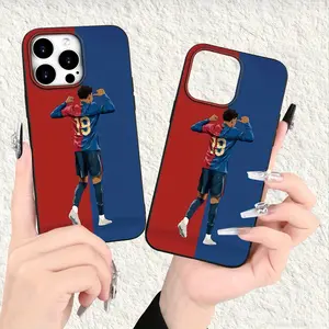 Lamine Yamal Phone Case for Soccer Players, Compatible with Iphone 17/16/15/14/13/12/11 XS Air X  Plus Pro Max - Black Shockproof TPU Soft Case with Protective Design.