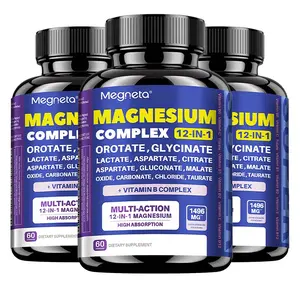 MAGNESIUM COMPLEX 12-IN-1 | Enhanced Formula | 12 Forms of Magnesium + Vitamin B Complex | High Absorption | 1496 mg per Serving | 60 Capsules | Made in USA