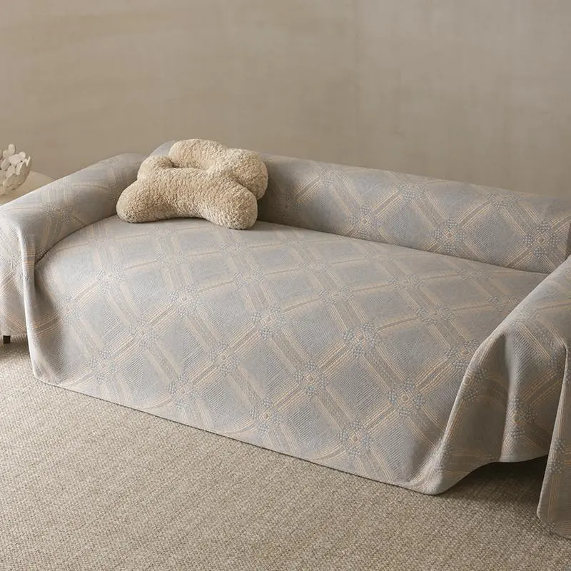 Geometric Pattern Sofa Towel, 1 Count Non-slip Sofa Towel, Soft Sofa Protector, Dust-proof Sofa Cover for Home Living Room Office