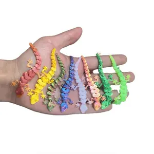 20 Piece 3D Printed Lizard Decorations, Articulating Animal Figurines, Animal Design, 8.8cm Length, Colorful PLA Material, Perfect for Halloween and Easter Festivals, Desk Decoration