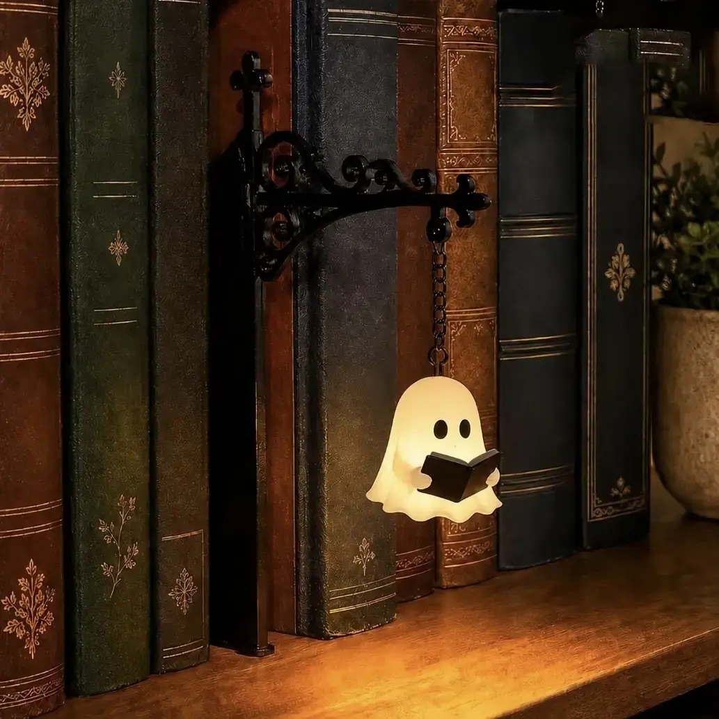 Library Lantern Vintage Miniature Street Lamp Book Nook Light | Vintage Fantasy Bookshelf Lighting, Decorative Lamp, Street Lamp Shape, Literary Gift for Book Lovers Halloween Christmas Decor Gifts