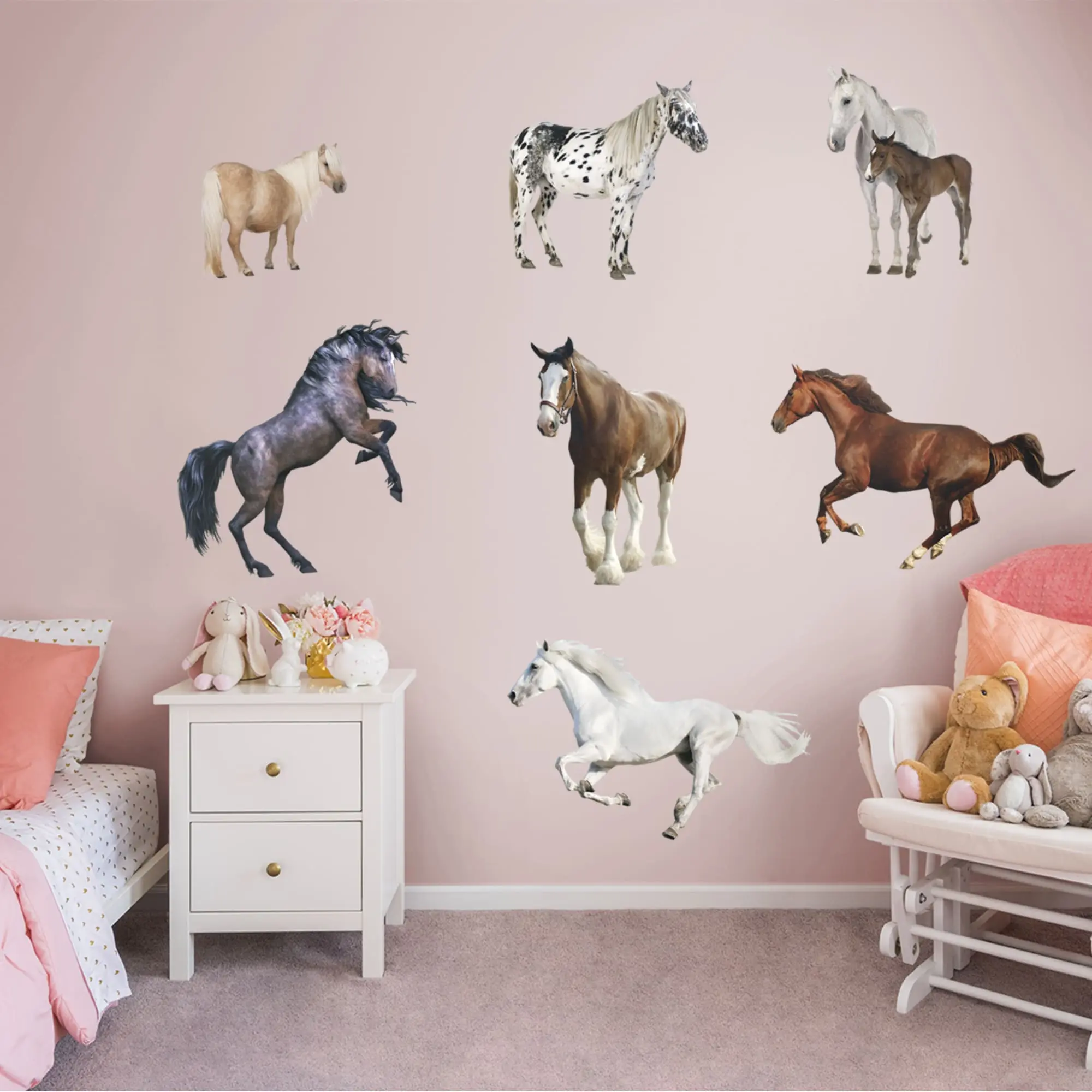 Horse Themed Decorative Vinyl Stickers - Smooth Removable Peel-and-Stick Wall Decor for Home Use, Ideal for Equestrian Enthusiasts