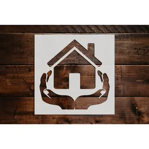 House in Good Hands Stencil - Art and Wall Stencil