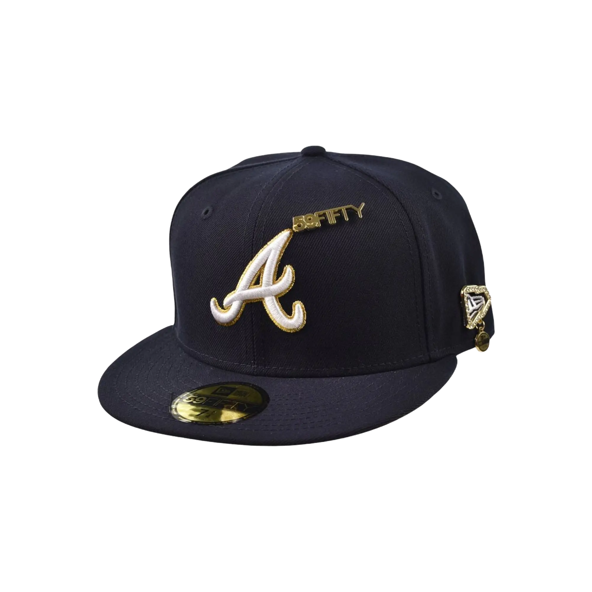 59FIFTY Atlanta Braves Fitted Hat "Navy / Gold" 60750701