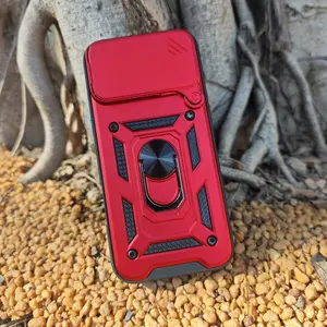 Sliding Lens Protector Phone Case with Kickstand for iPhone 11–17 Series, Aluminum Alloy Stand, Shockproof Clear Hybrid TPU+PC Cover, Anti-Scratch & Camera Guard