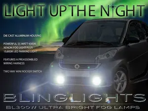 For 2008-2015 Smart Fortwo Xenon Halogen Driving Lights Fog Lamps Set w164 w204 w216 w451