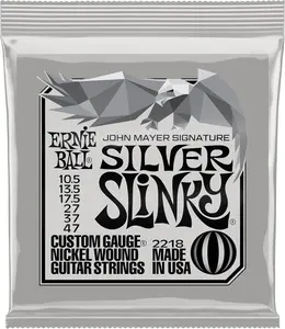 Ernie Ball John Mayer Silver Slinky Nickel Wound Electric Guitar Strings - 10.5-47 Gauge