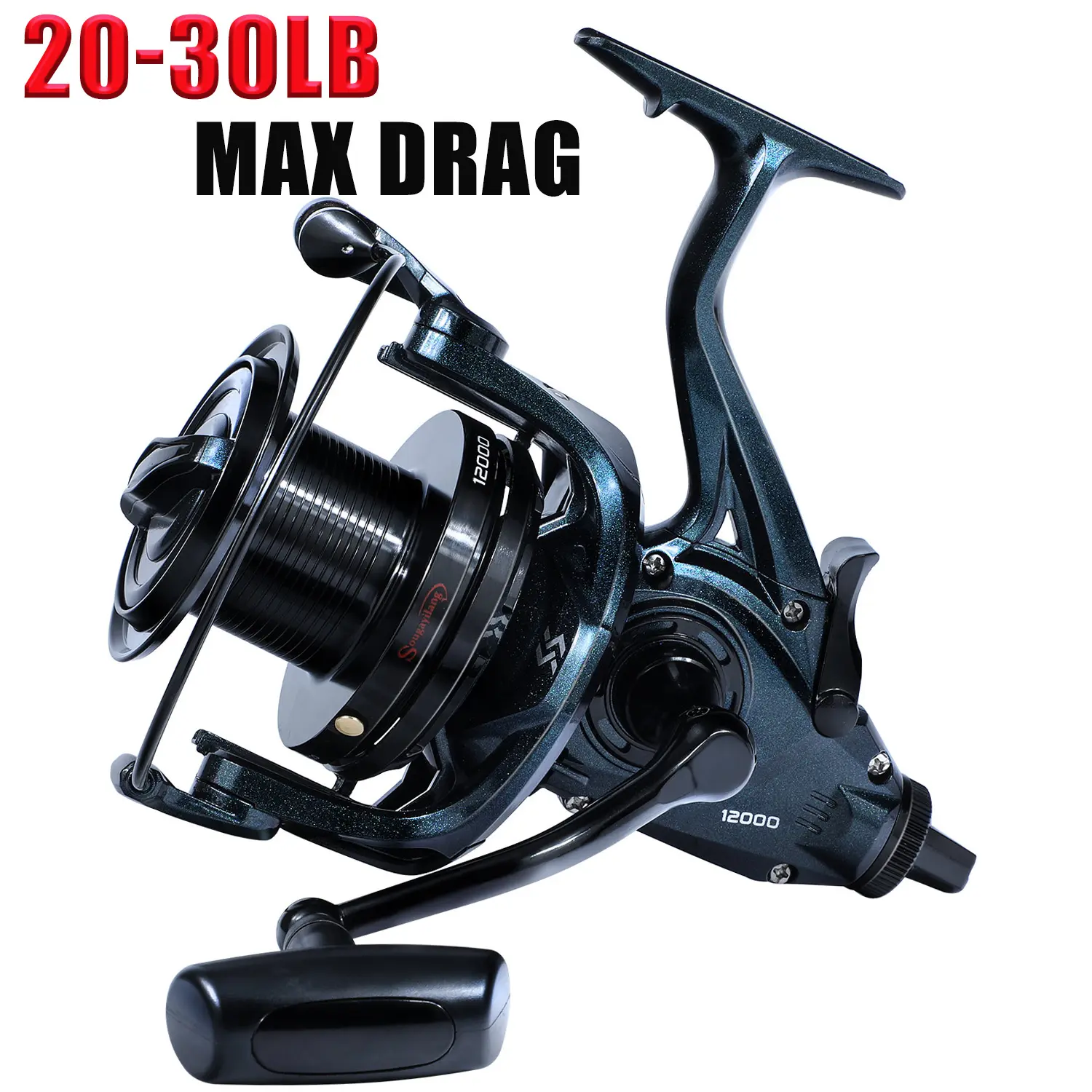 Surf Fishing Reel - Ultra-Smooth, Powerful, 10000/11000/12000 Sizes, Baitfeeder Spool with Ball Bearings, Saltwater-Freshwater Fishing Gear, Father's Day Gift, Fathersdaygift