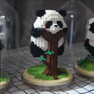 Cute Panda Building Blocks Set, Educational Toy for Kids & Adults, Mini Animal Puzzle DIY, Perfect Birthday Gift for Boys & Girls, Creative Building Block