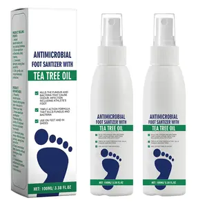 Foot Spray with Tea Tree Oil, Tea Tree Oil Feet Spray, Foot & Shoe Freshness, Clear Foot Sanitizer Spray, Quick-Drying and Travel-Friendly, 100ml/3.38fl.oz