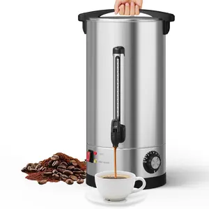 110 Cups Commercial Coffee Urn, 16 L/4.2 gal Large Capacity Stainless Steel Hot Coffee Maker, Double Wall Heat Retention Thermal Carafe for Wedding, Buffet, Catering, Events, Party Gather