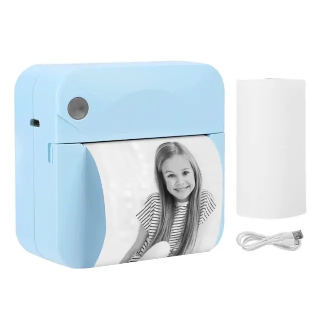 Mini Printer for Phone,Bluetooth Pocket Thermal Printer Inkless Portable Sticker Printer Compatible with iOS and Android, Wireless Photo Printer for Printing Label, Journal, Study Notes, Memo, Photos