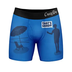 Mens Thats Shady Boxer Brief Funny Sarcastic Beach Gag Gift Graphic Novelty Underwear Funny Graphic Boxers Summer  Funny Sarcastic  Mens Novelty Boxer Briefs Blue