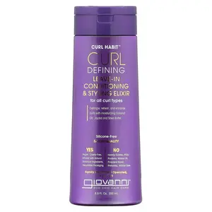 Giovanni Curl Habit, Curl Defining Leave-In Conditioning & Styling Elixir, For All Curl Types, 8.5 fl oz (250 ml)