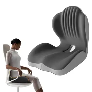 Ergonomic Lumbar Support Cushion, Memory Foam Pad, Hollow Coccyx Design, Relieves Lower Back and Hip Pain, for Office Chair, Car Seat, Home Use