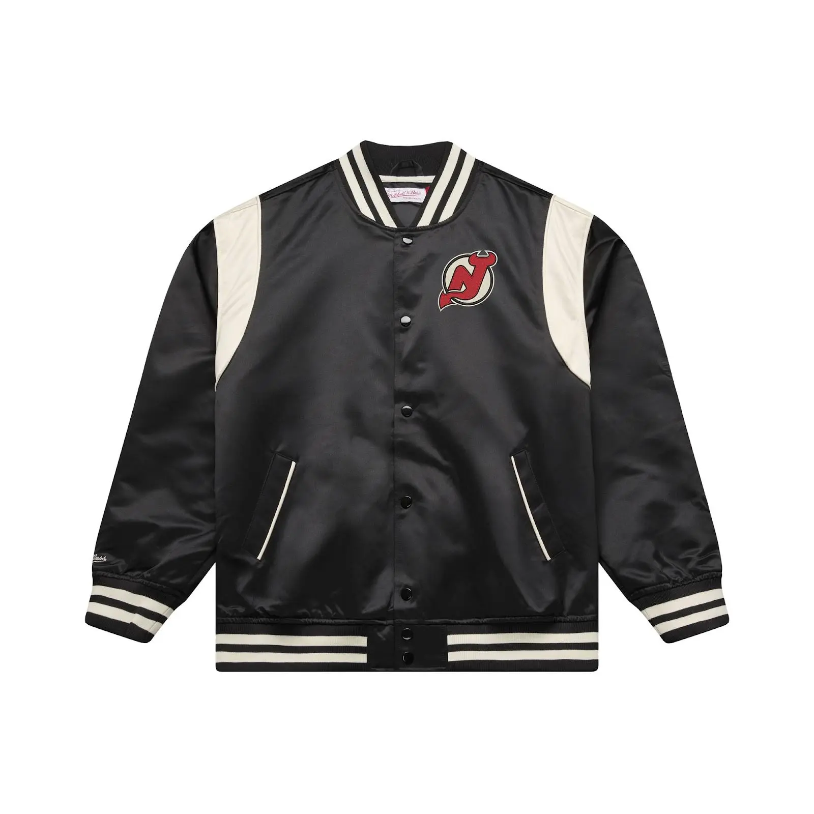 New Jersey Devils Black Retro Roots Lightweight Satin Jacket
