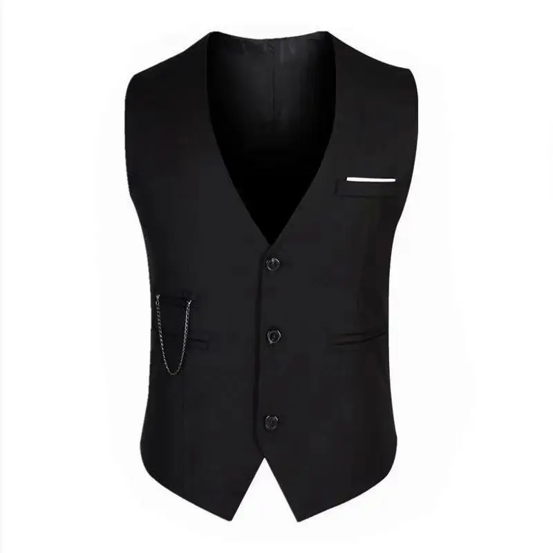 white christmas dresses Hisdern Men's Brown Blue Plaid Slim Suit Vest Formal Wear 4XL main image 1