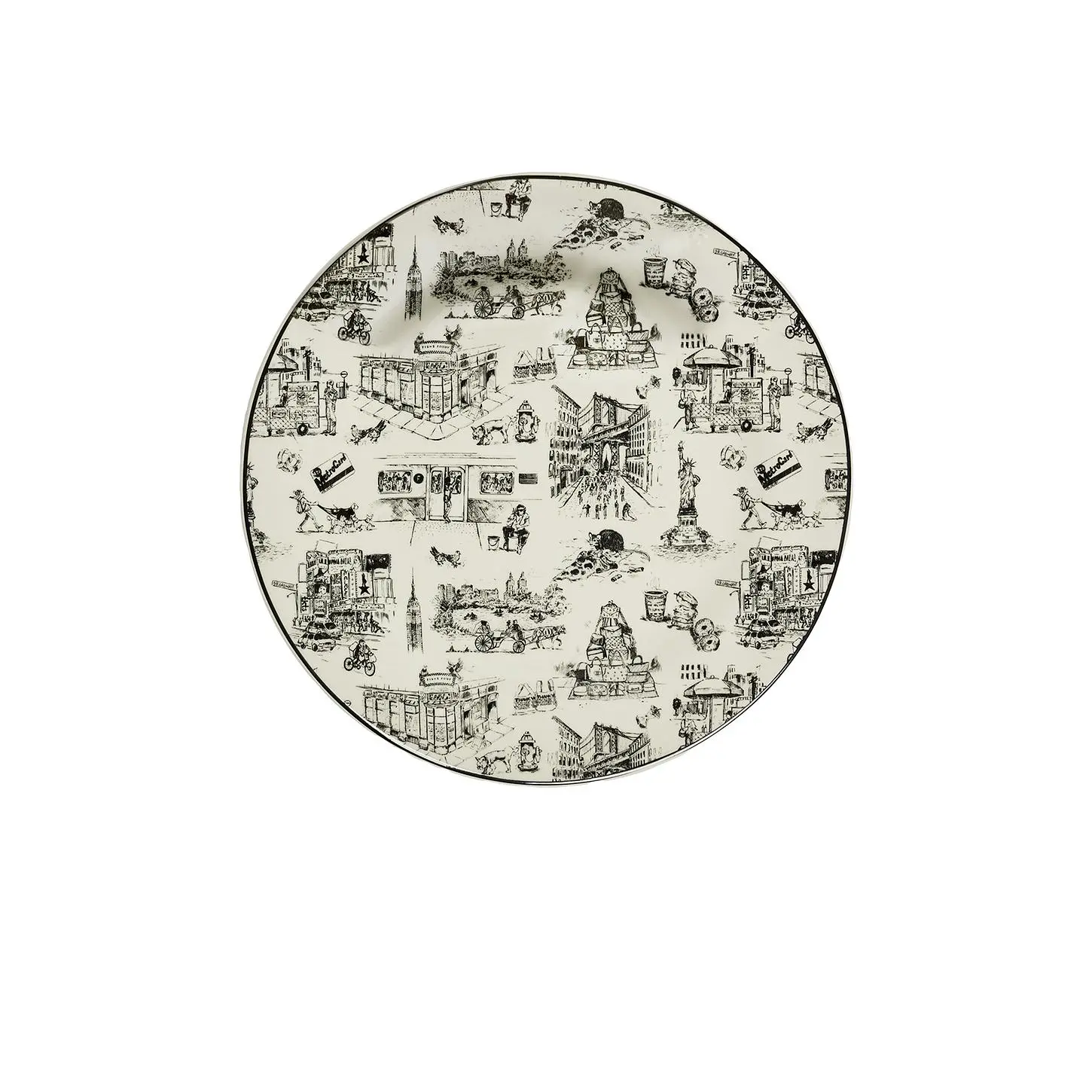 Fish's Eddy NYC Toile Dinner Party Plate