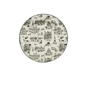 Fish's Eddy NYC Toile Dinner Party Plate
