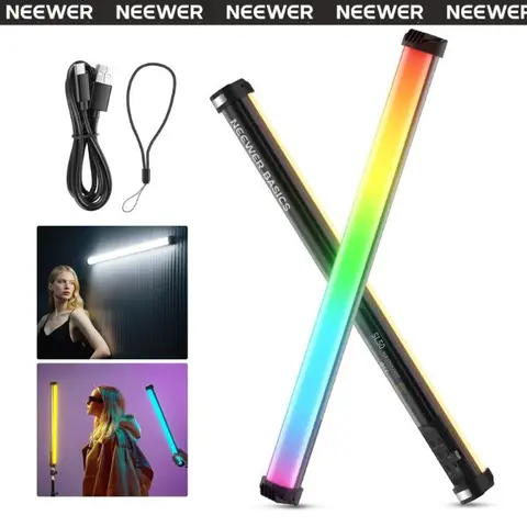 NEEWER Magnetic Handheld RGB LED Light Wand, Dimmable Video Light with CCT HSI FX Modes for Photography, Vlogging & Live Streaming